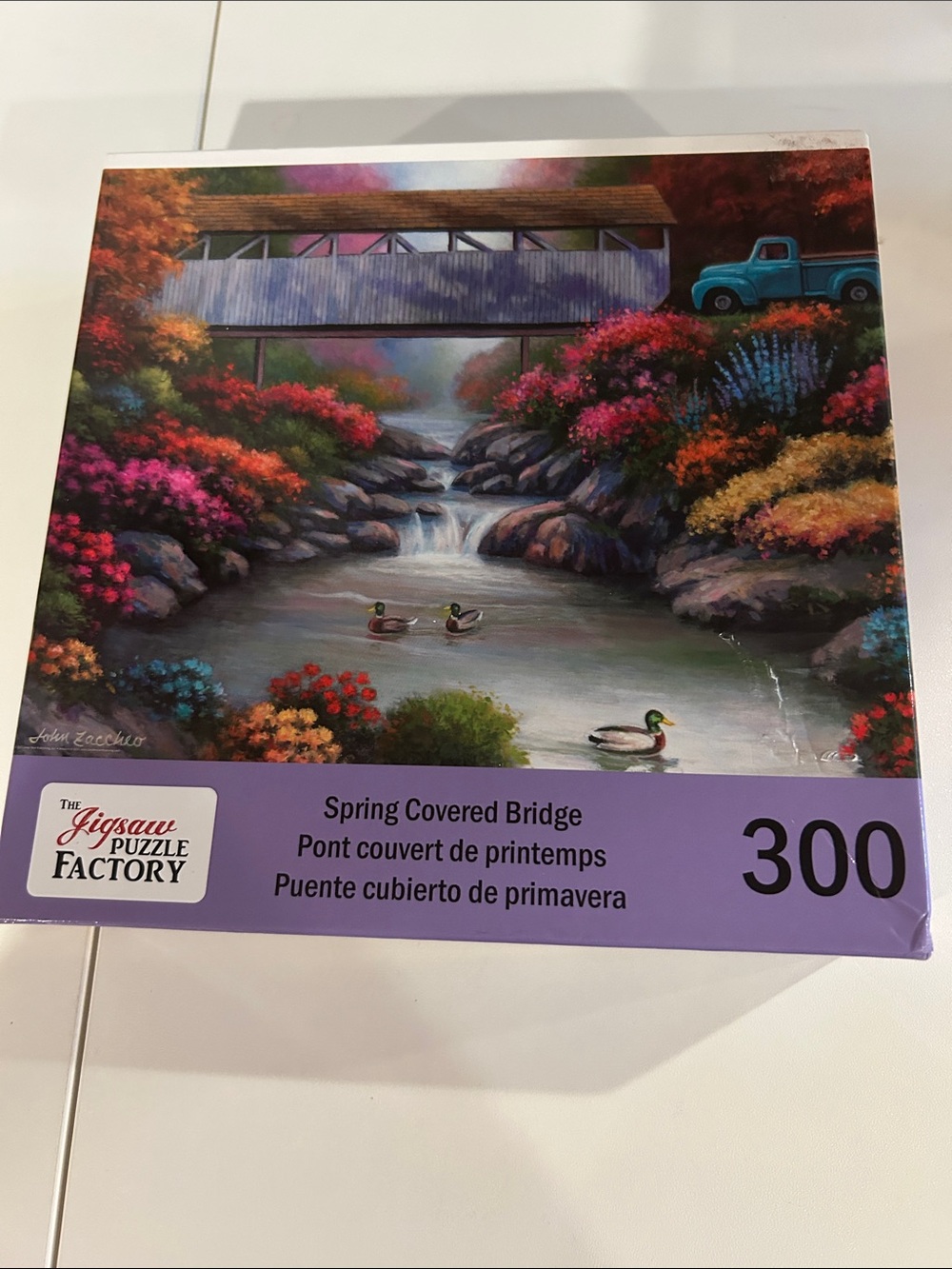 Spring Covered Bridge 300-Piece Puzzle - Multicolor